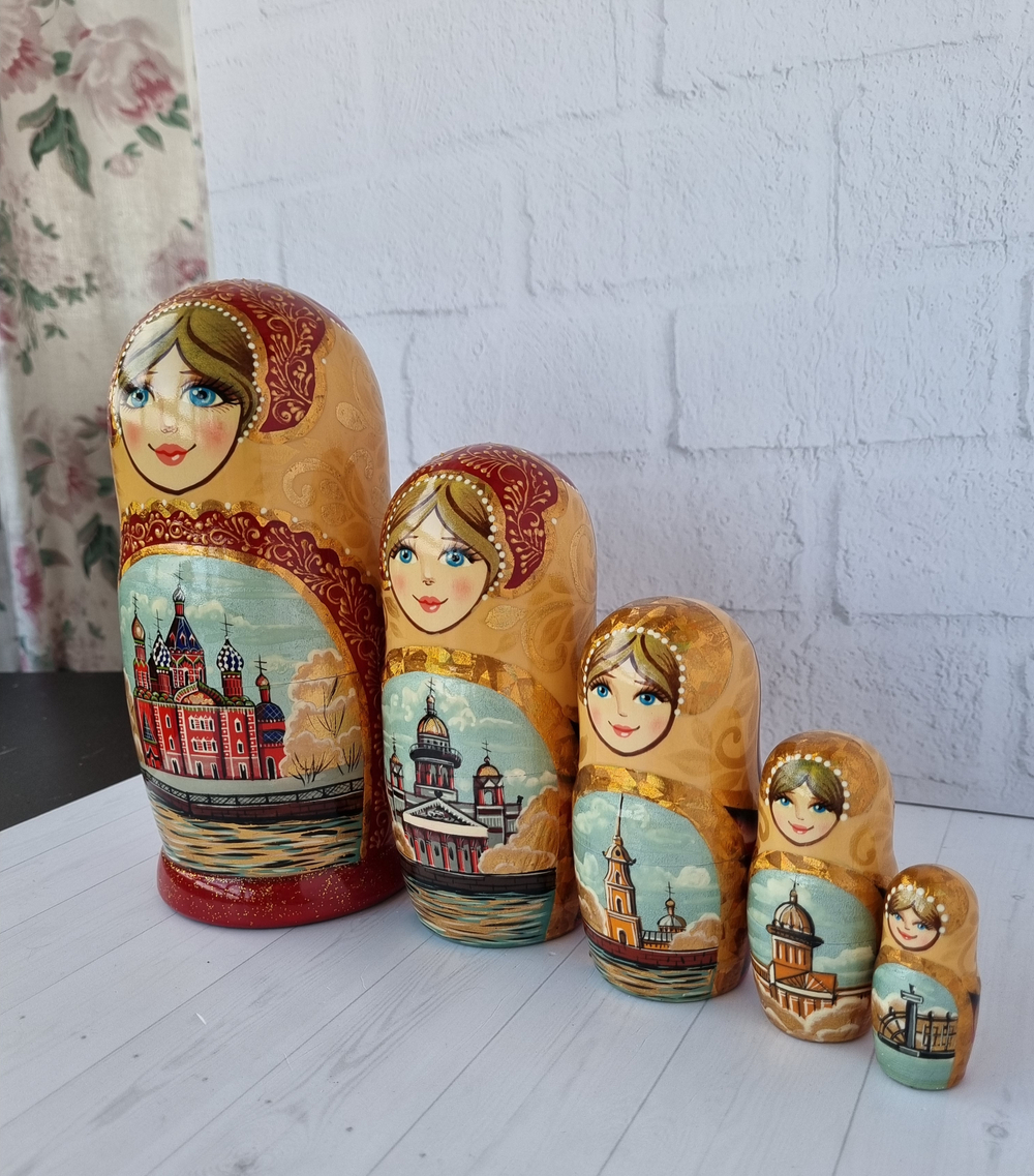 Матрёшка "Виды города" 5мест