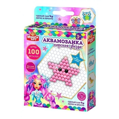 Аквамозаика "Морская звезда" 100 бусин 100-AQUAMOS-4 (Мультиарт)