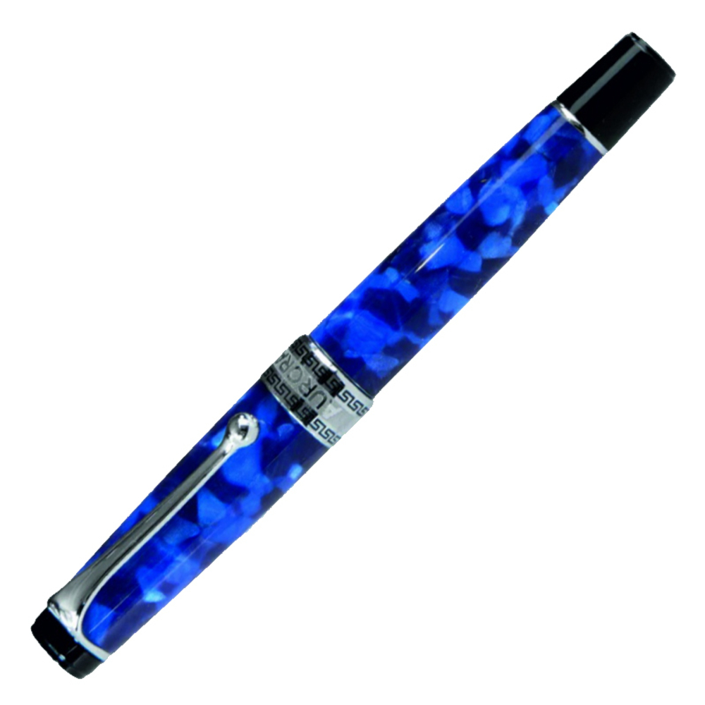 Перьевая ручка Aurora Optima Auroloide Blue CT, перо - M, в подарочной коробке