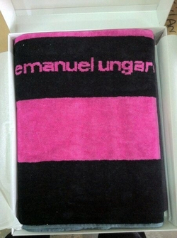 Полотенце 100х150 Emanuel Ungaro Geo розовое