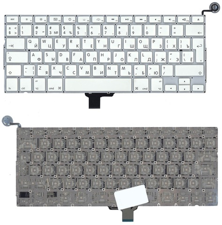Клавиатура для ноутбука AppleA1342 2009/2010 белая 13,3" большой Enter