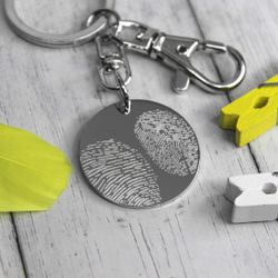 Брелок с отпечатками пальцев на заказ