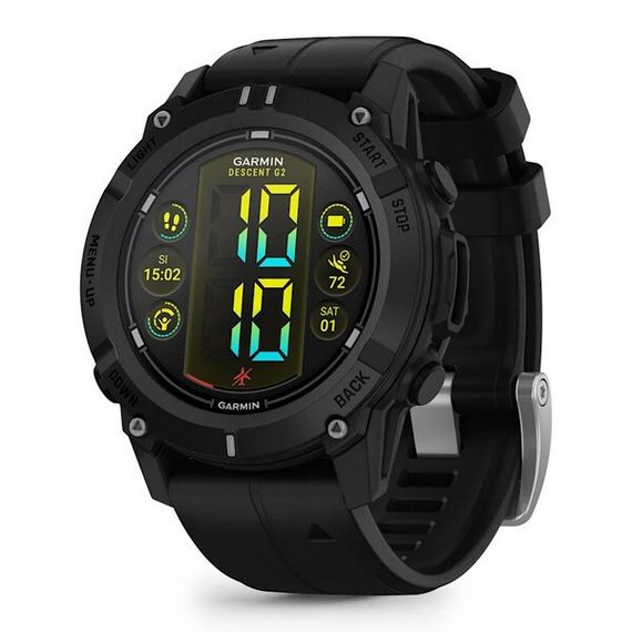 Умные часы Garmin Descent G2 Black with Black Band (010-02986-00)