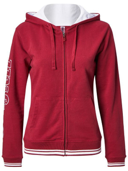 Женская Кофта теннисная Wilson W Team II FZ Hoody - красный