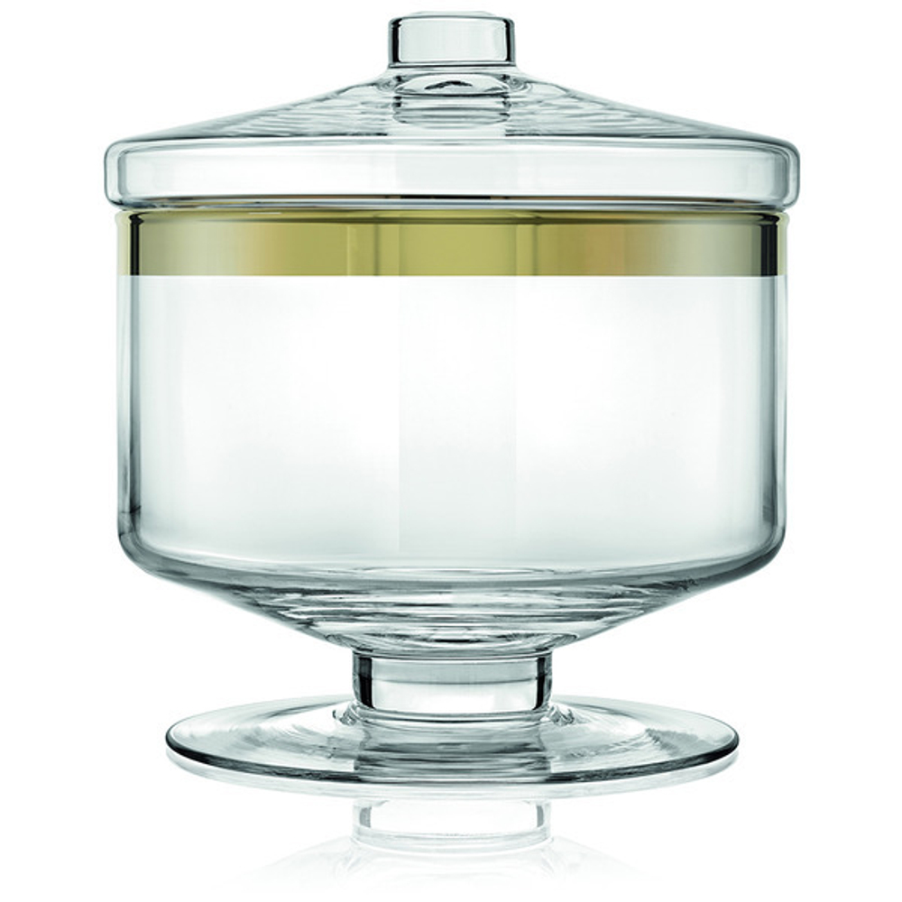 Банка для сыпучих продуктов IVV Авеню 20.5х21см золотая полоса