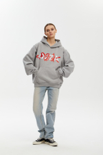 Худи коллаб граффити (серый)