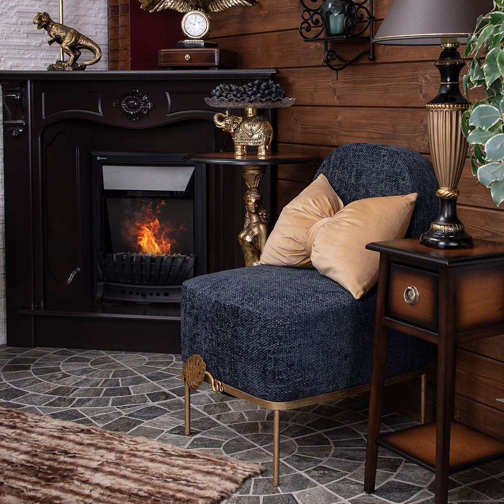 Кресло Monstera Deliciosa (Монстера) Темно-синий Амбер