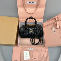 Miu Miu Matelasse Nappa Leather Top Handle Bag 24 cm