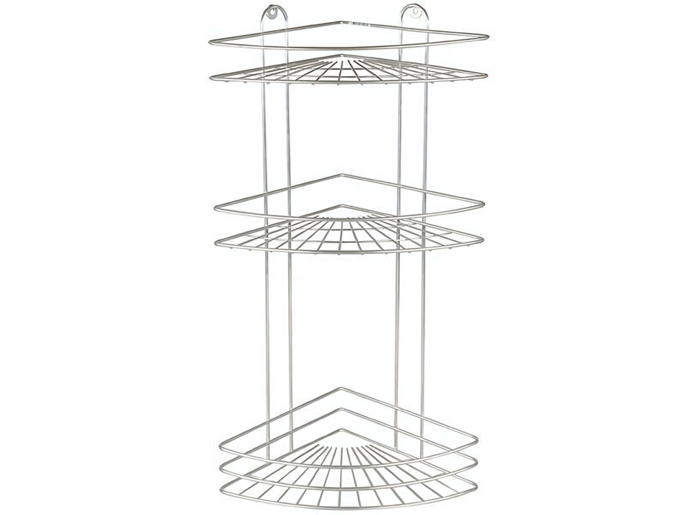 Полка 3-х ярусная угловая 585*225*225мм, хром