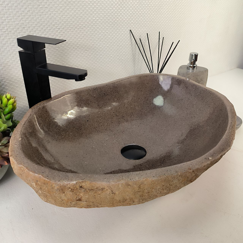 Раковина из речного камня RS-65228 54*42*15 0857