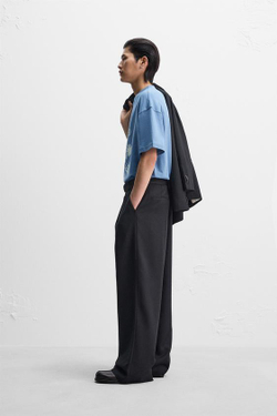 ZARА X NANUSHKA ФУТБОЛКА С ПРИНТОМ, СИНИЙ