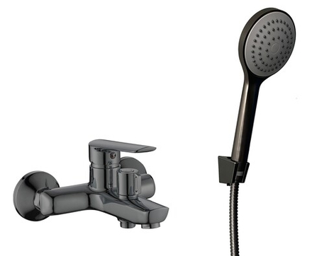 Смеситель ESKO "Lagos Gun Metal" для ванны, короткий излив, оружейная сталь, арт. LG54GM