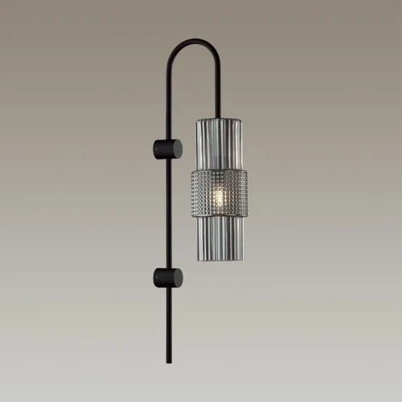 5016/1W MODERN ODL23 481 черный/дымчатый металл/стекло Бра E14 1*40W PIMPA