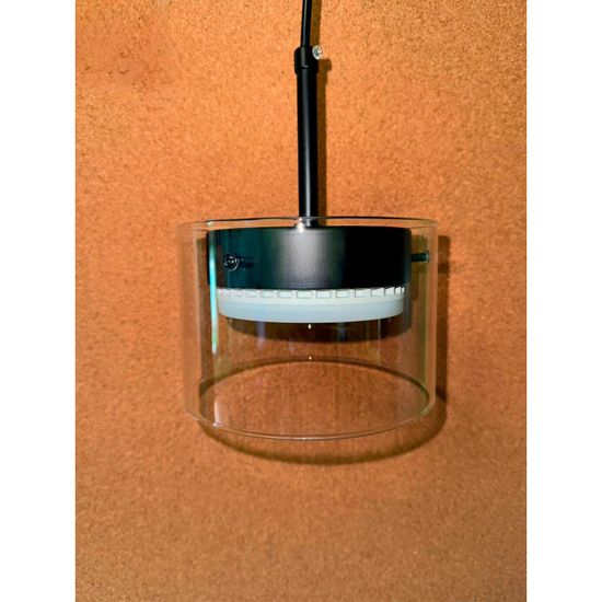 8232/8Y COMFI LN25 193 черный/прозрачный, металл/стекло Светильник подвесной LED GX70 8*10W 220V NATALINA