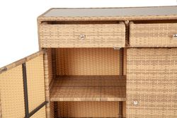 Мальта, тумба плетеная из искусственного ротанга, цвет соломенный