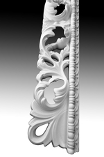 Зеркало из багета № 1.Ширина рамы 16см.