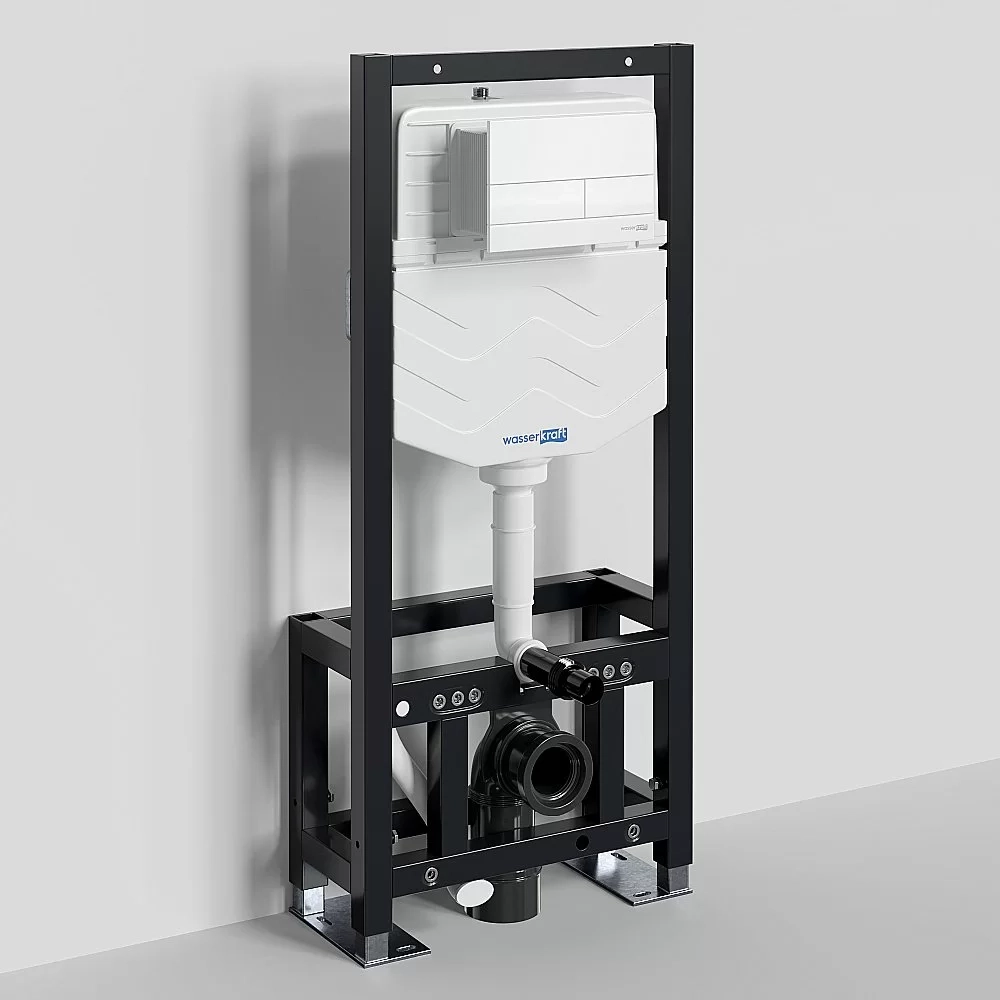 Инсталляция для унитаза WasserKraft Dill 61TLT.010.ME.WM04 с белой матовой кнопкой