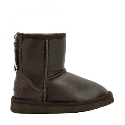 UGG Kids Zip Short Metallic Chocolate