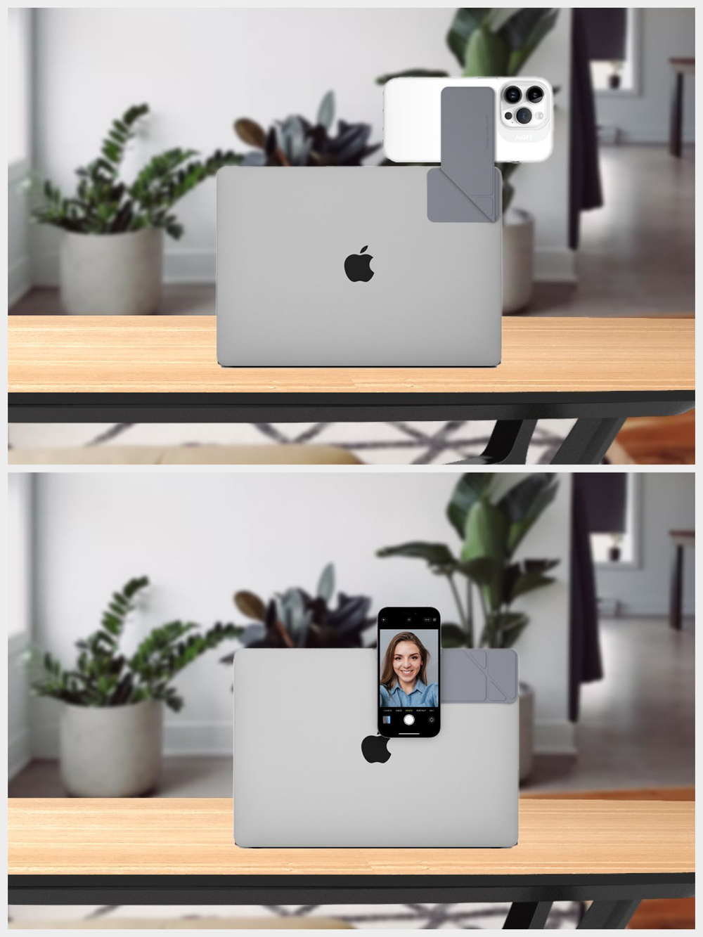 MagSafe держатель для телефона на ноутбук MOFT Flip Laptop Phone Mount / клейкий