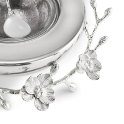 Икорница с ложкой Michael Aram Silver Orchid (21 см)