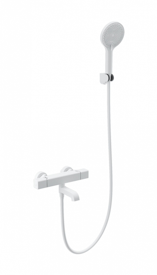 Смеситель для ванны с душем и термостатом WONZON & WOGHAND STAY 2, Белый матовый (WW-B2016-A1-MW)