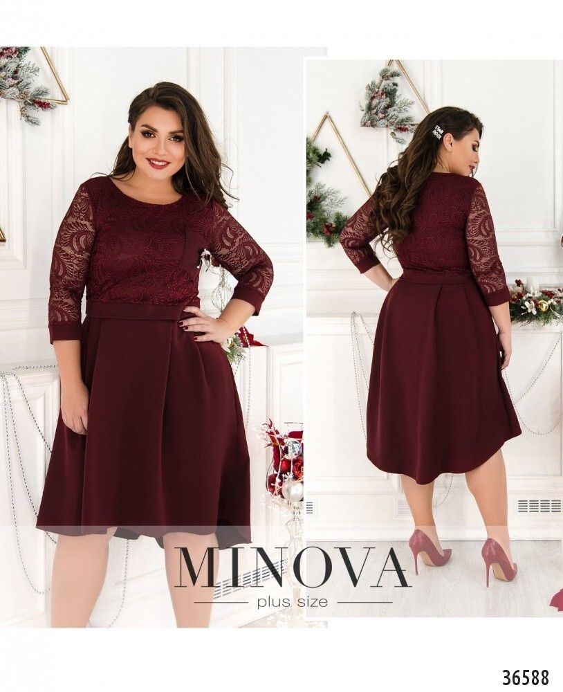 Платье 8619-1-бордо Minova Платье 8619-1-бордо Minova