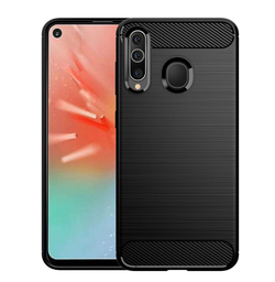 Чехол для Samsung Galaxy A60 (Galaxy M40) цвет Black (черный), серия Carbon от Caseport