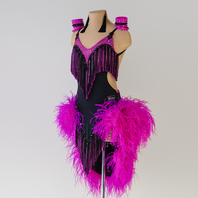 LA 031-01 Платье для Латины со стразами (latina dress)