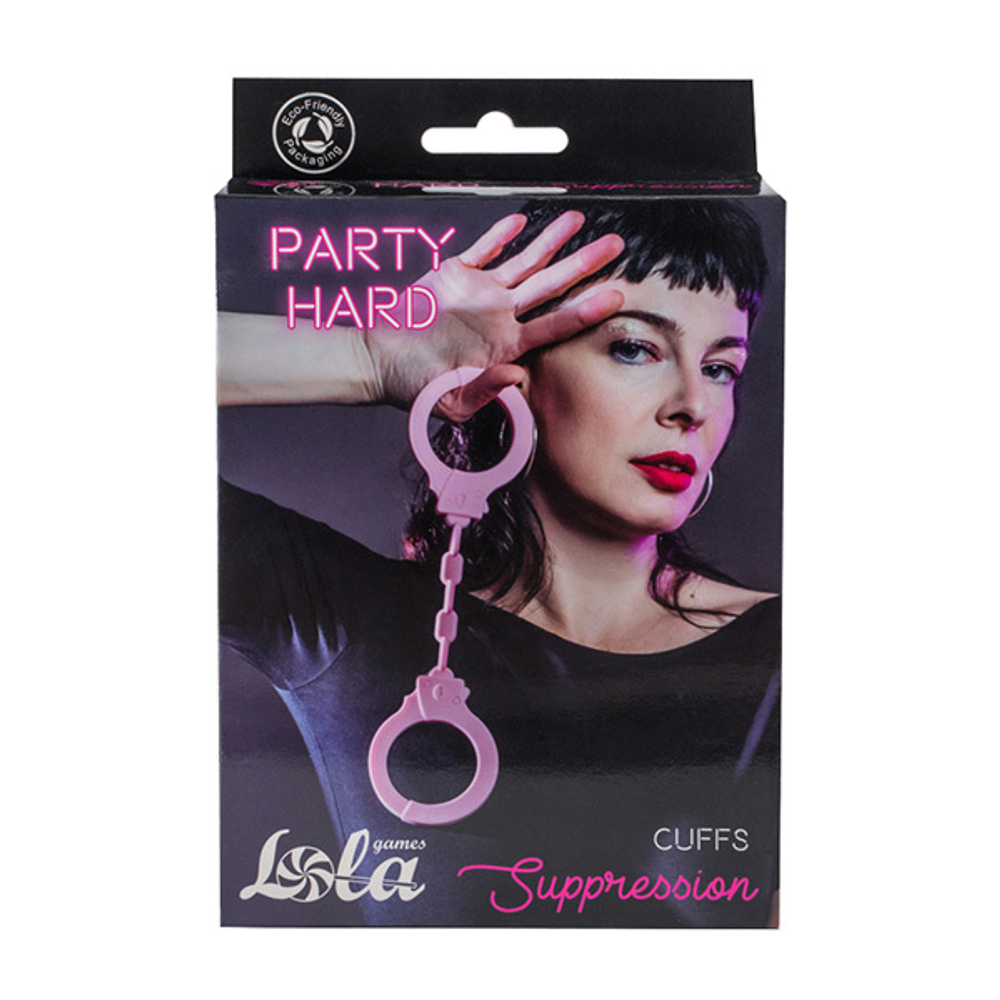 Розовые силиконовые наручники Lola Games Party Hard Suppression 1167-03lola