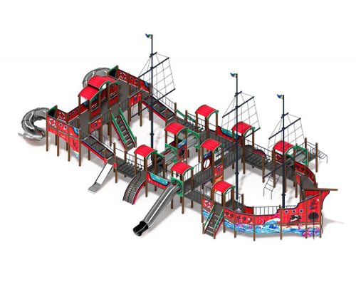 Детский игровой комплекс Баркентина Мульт (нержавейка скат) ДИК 2.03.3.06-20 H=1200 Н=1500 H=2000