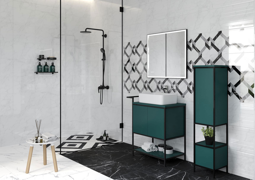 Плитка настенная Cersanit Marvel 17349 29.8x59.8 см 1.425 м² глянцевая цвет белый