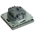 Переключатель 1-клавишный (механизм), STEKKER, 250В, 10A, серия Эмили, RSW10-5105-10, платиново-серый, soft touch 49945