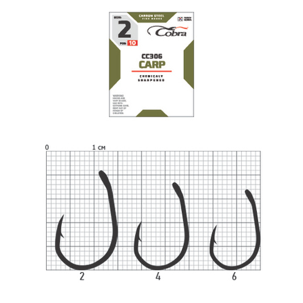 Крючки Cobra CARP KOI сер. CC306 разм. 004 10шт.