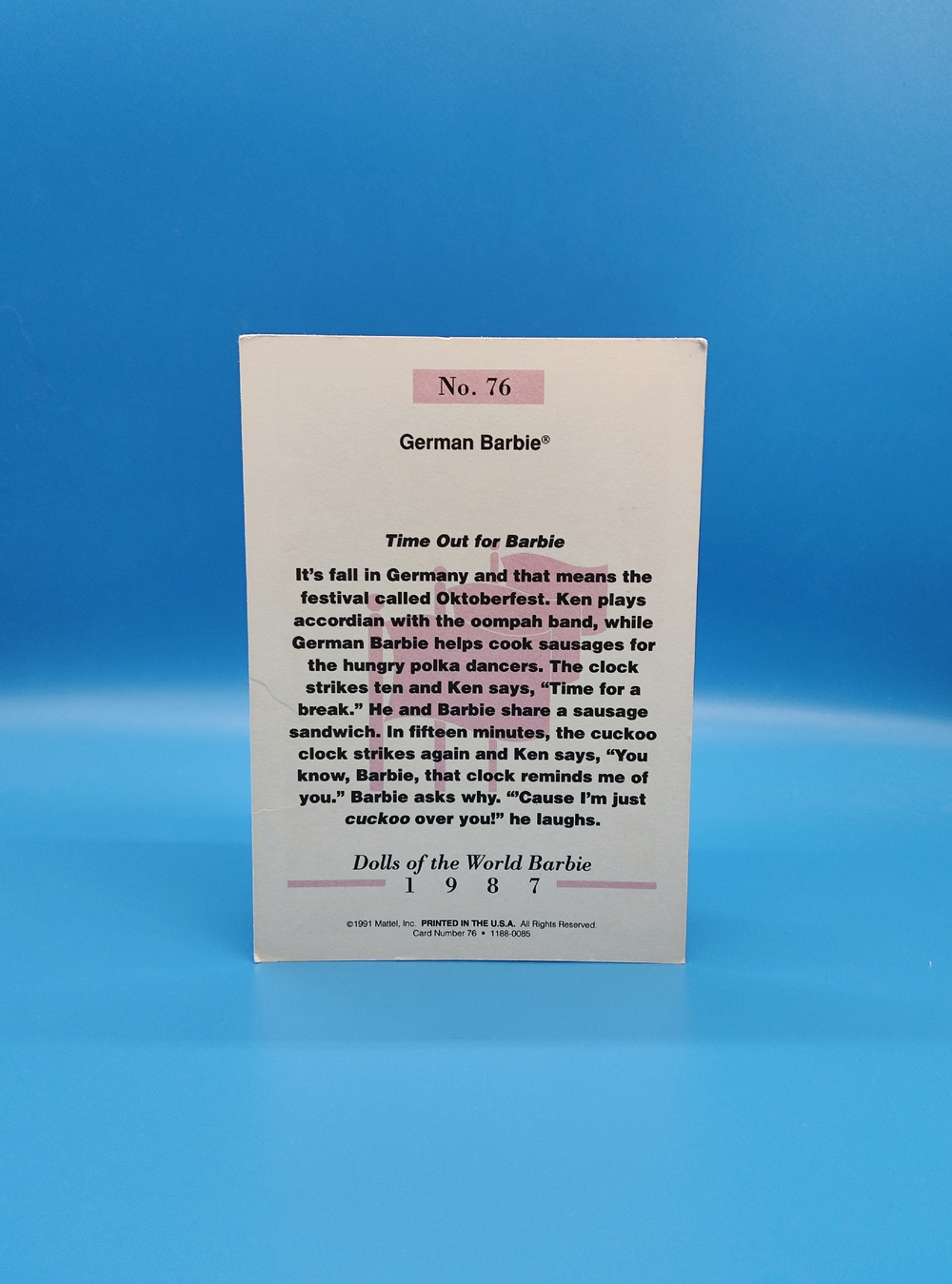 Аксессуар винтажная карточка Барби 90х 03993