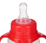 Бутылочка для кормления "Люблю маму и папу"150 мл приталенная, с ручками, цвет красный 2969883