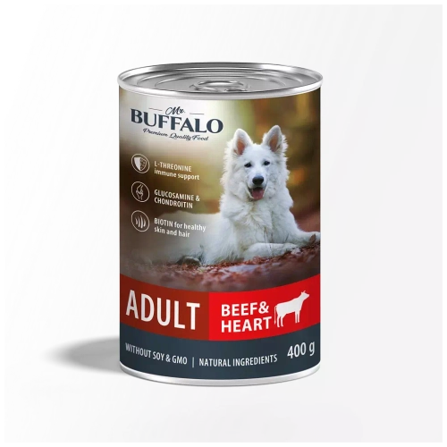 Mr.Buffalo Adult консервы для собак говядина сердце 400гр