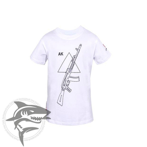 Футболка детская, принт “АК Автомат” белая