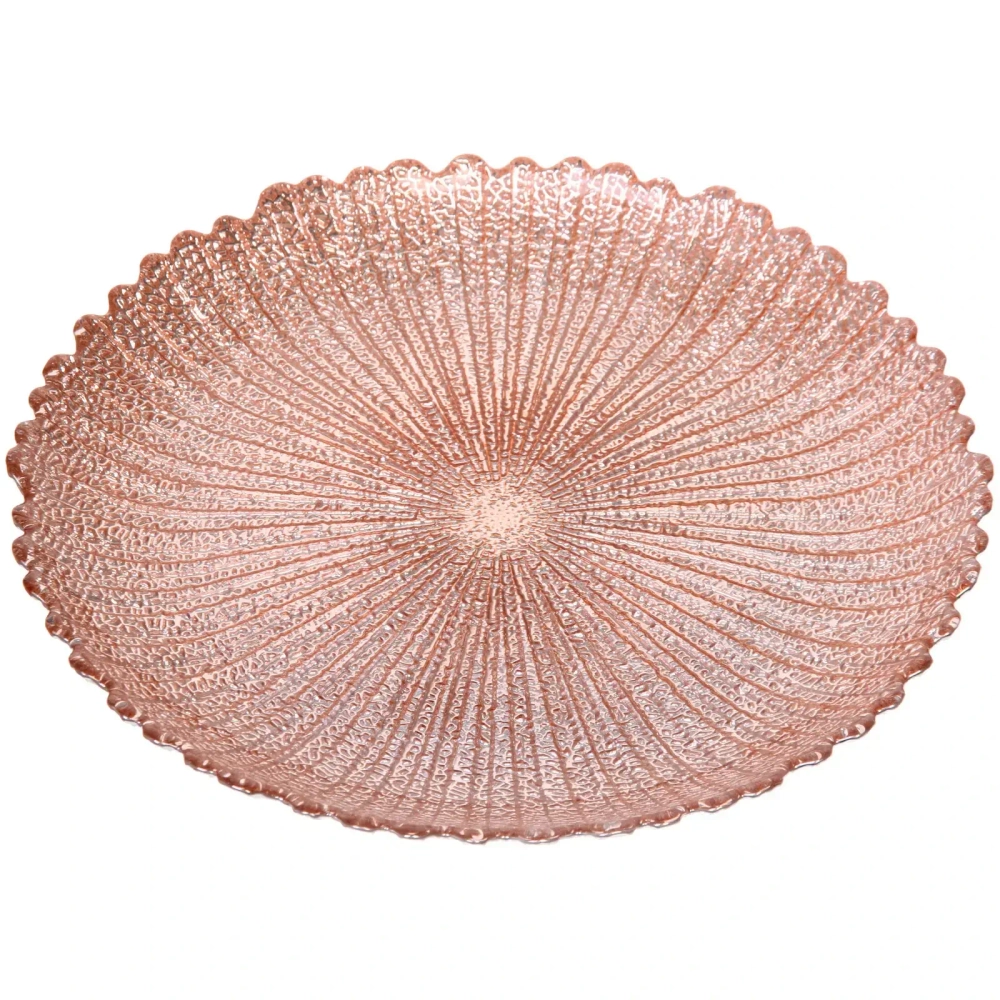Тарелка 26см «Нимфа» розовое золото