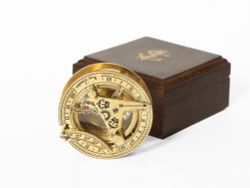 Nautical Морской компас в деревянном футляре