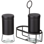 Набор банок для специй из 2 шт. на метал. подставке