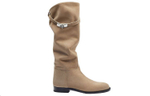 HERMES Jumping Knee high Boots Women"s Beige