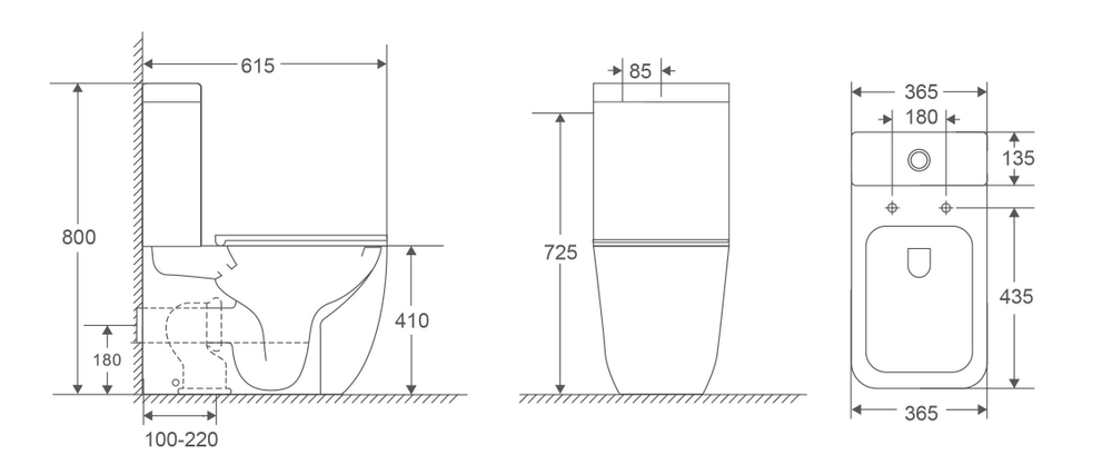 Унитаз-компакт Tornado Bien VT2-51T, белый, ультратонкое сиденье soft-close, P-trap