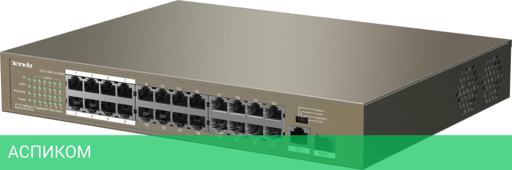 Коммутатор Tenda TEF1126P-24-250W