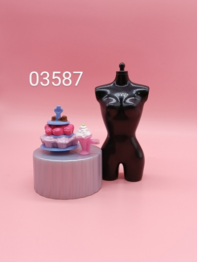 Аксессуар для куклы Барби винтаж -фруктовница и коктель 03587