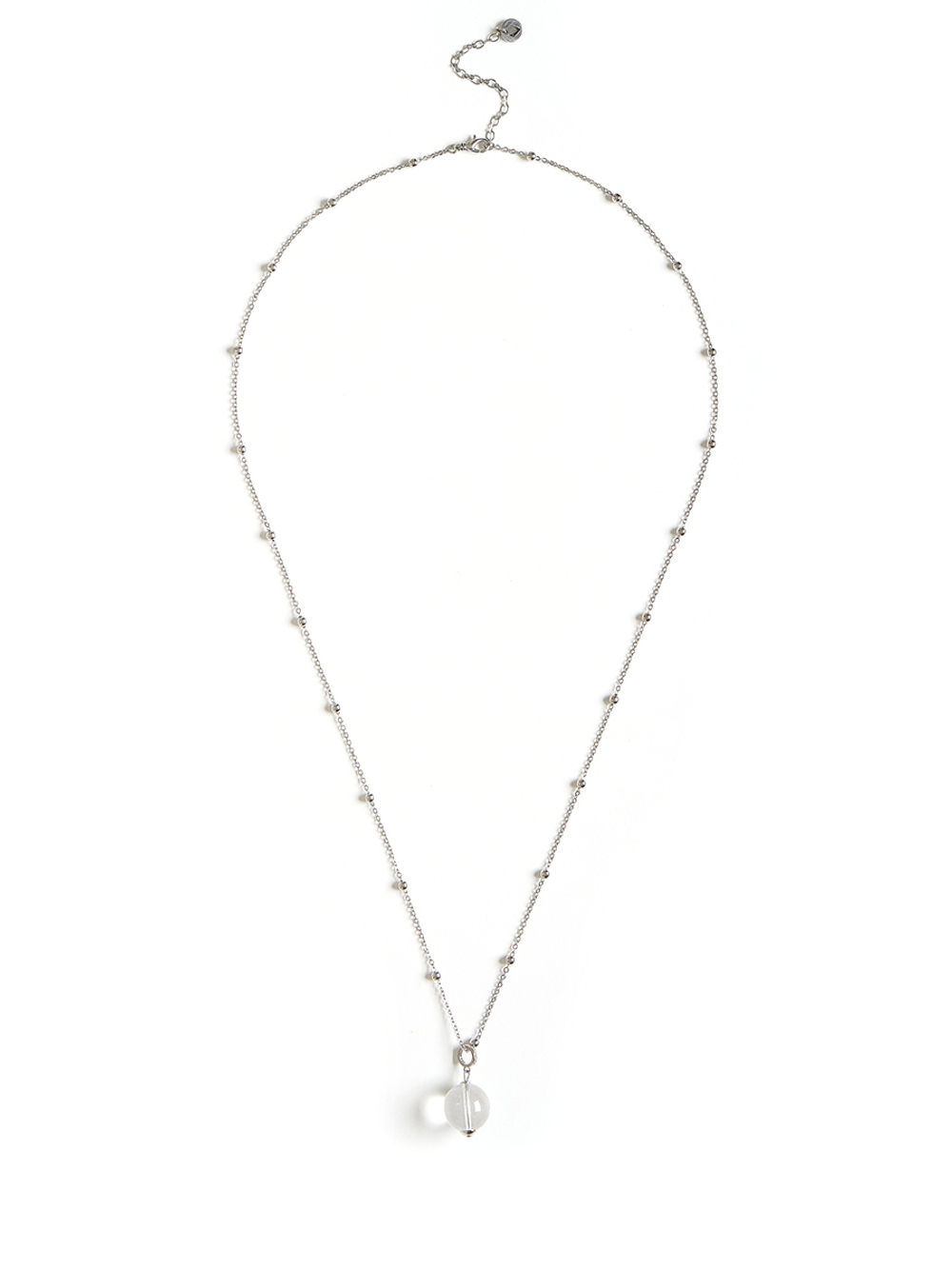 Колье "Bubble 16" с горным хрусталем Silver