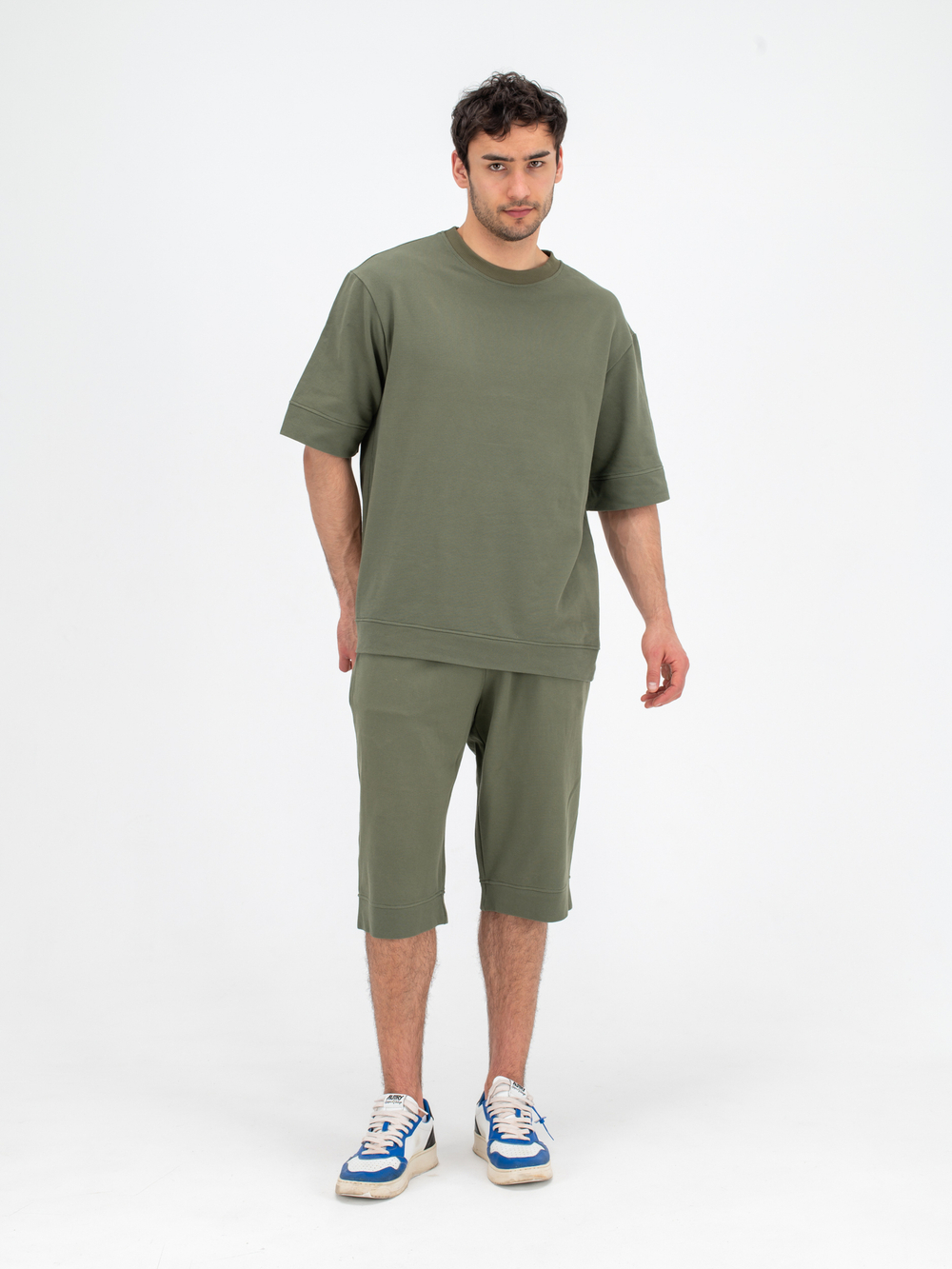 Костюм хлопковый с шортами. Хаки