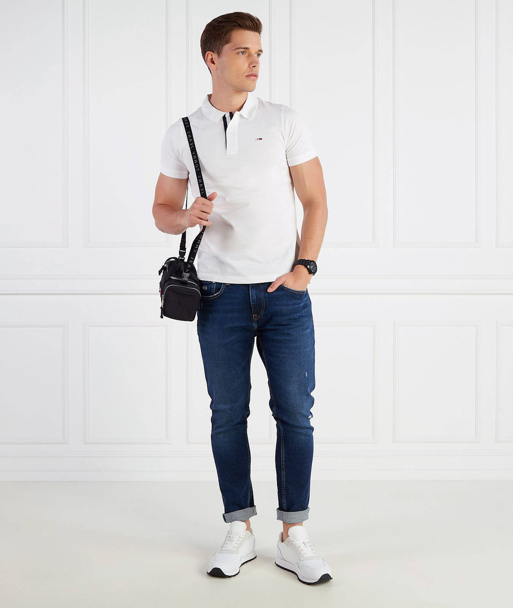 Поло PLACKET Tommy Jeans - белый(DM0DM15370)