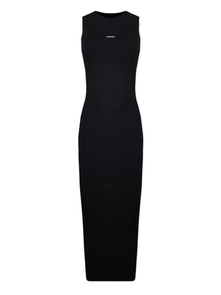 Платье макси без рукавов из бифлекса matte