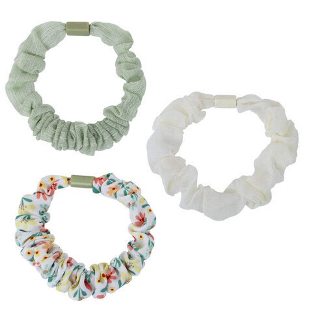 Резинки для волос НАБОР 3 шт., 3х19 см, скранч, ассорти, MONTE VITA, 457074
