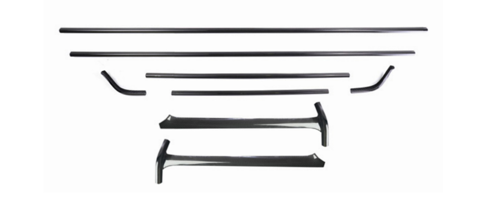 Карбоновые накладки на A pillar и молдинги на крышу для Mercedes Benz G class W465 G63 G500 G550 2025+ Гелик Гелентваген